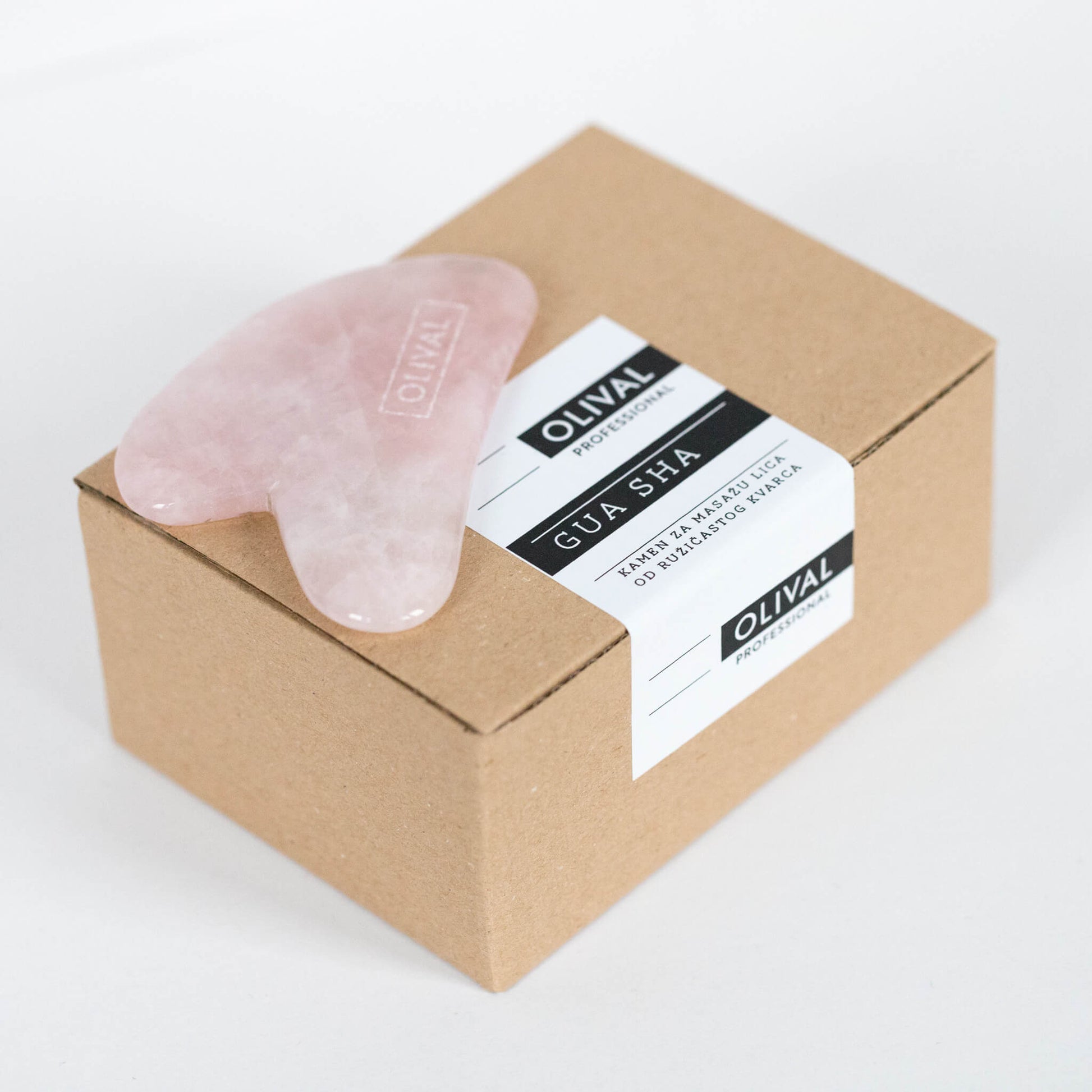Gua sha kamen za masazu lica od ruzicastog kvarca 1